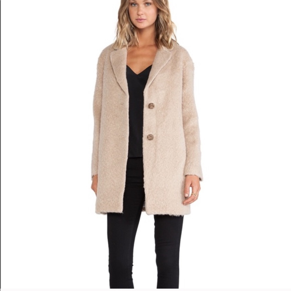 Kate spade camel teddy coat